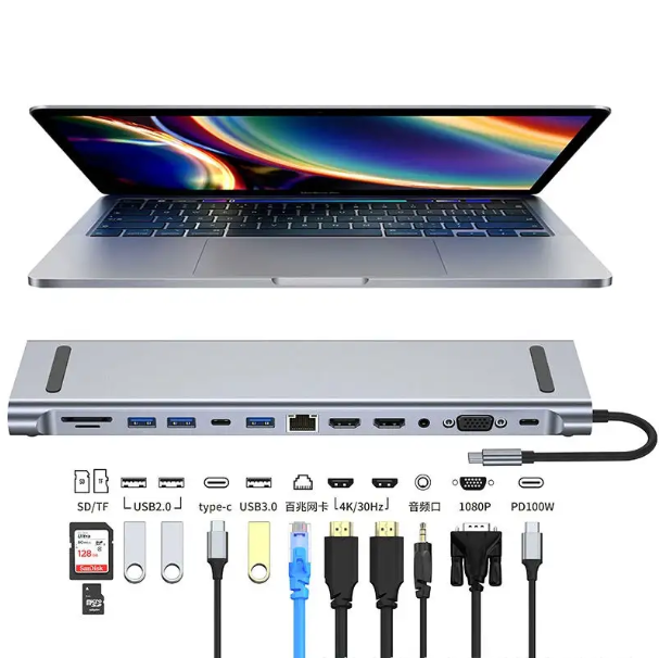 Adaptateur Multiport USB-C Hub 12 en 1